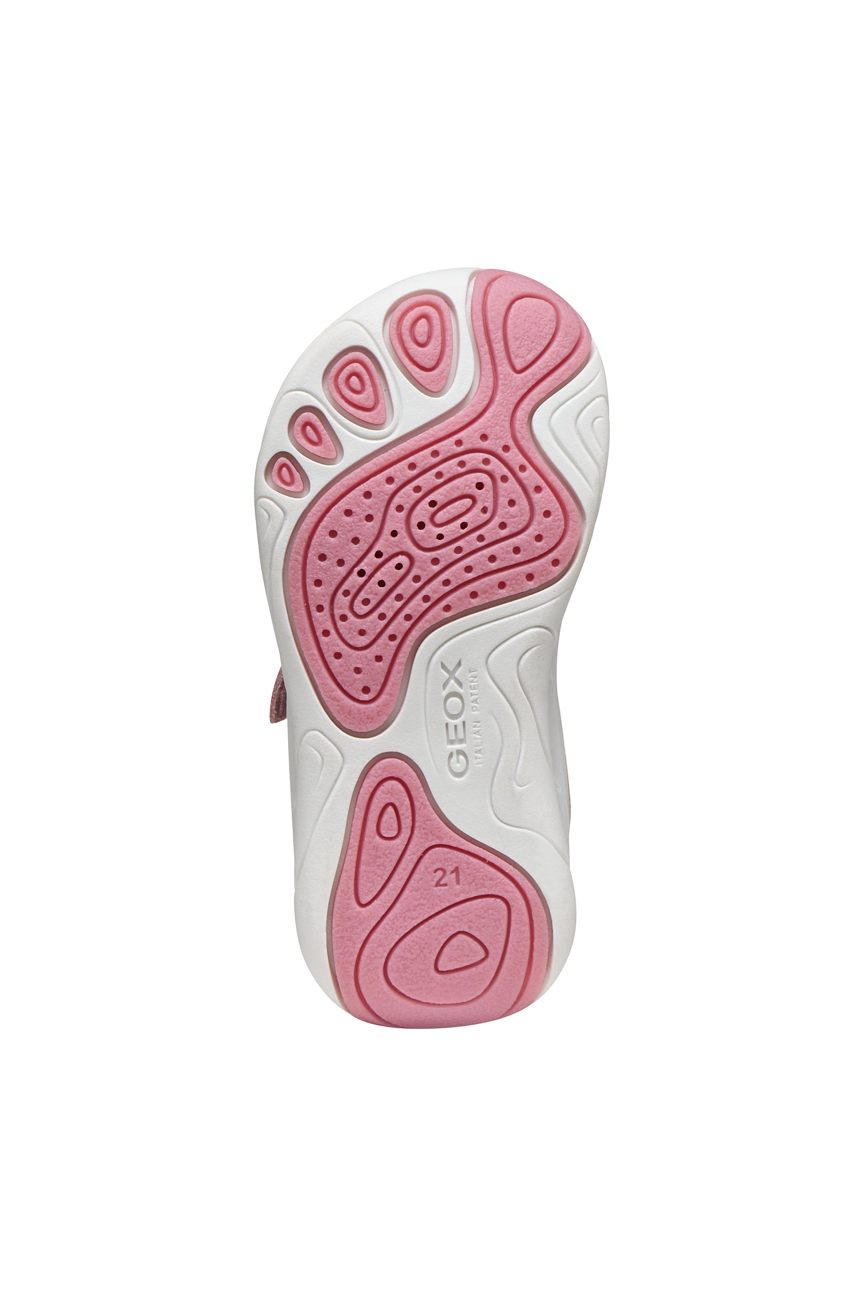 Geox pantofi fete Barefoot Foot-Run 20-27 Old Rose/White