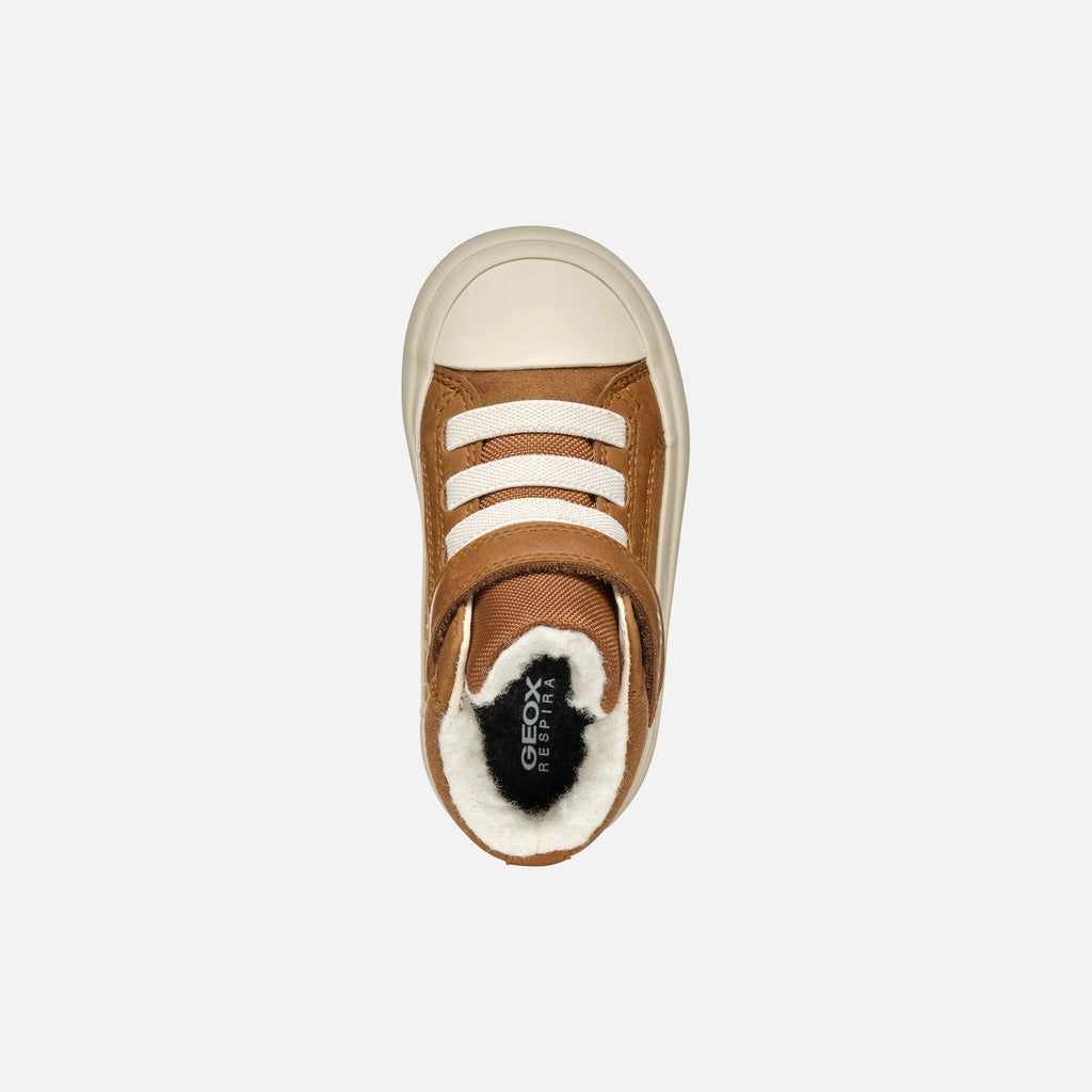 Geox Respira ghete baieti imblanite Gisli Baby 20-27 Brown