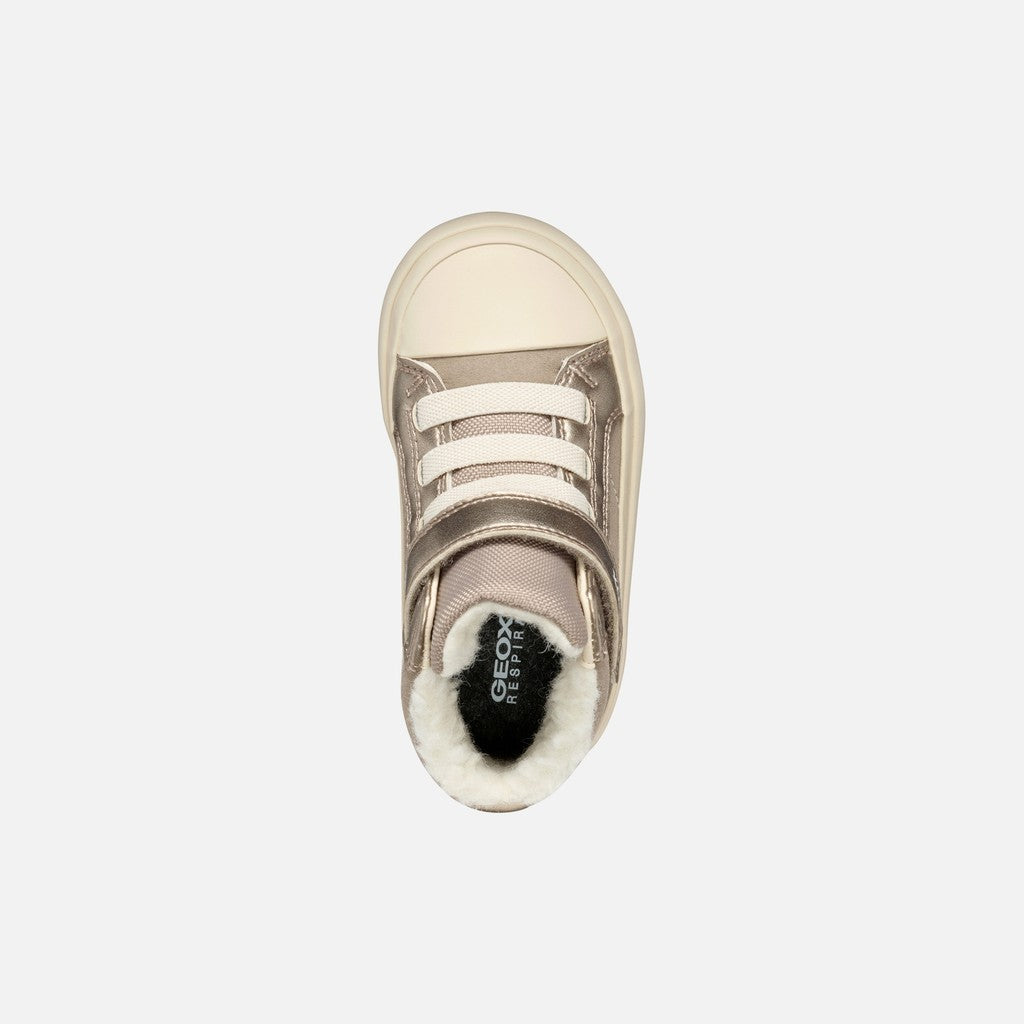 Geox Respira ghete fete imblanite Gisli Baby 20-27 Dark Beige