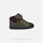 Geox Respira pantofi baieti captusiti Gisli 20-27 Dark Green/Black