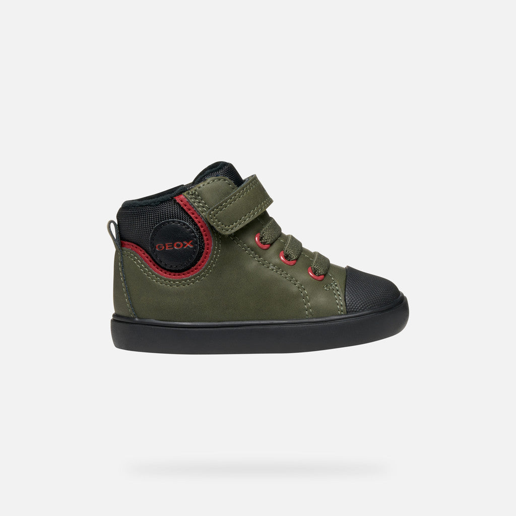 Geox Respira pantofi baieti captusiti Gisli 20-27 Dark Green/Black