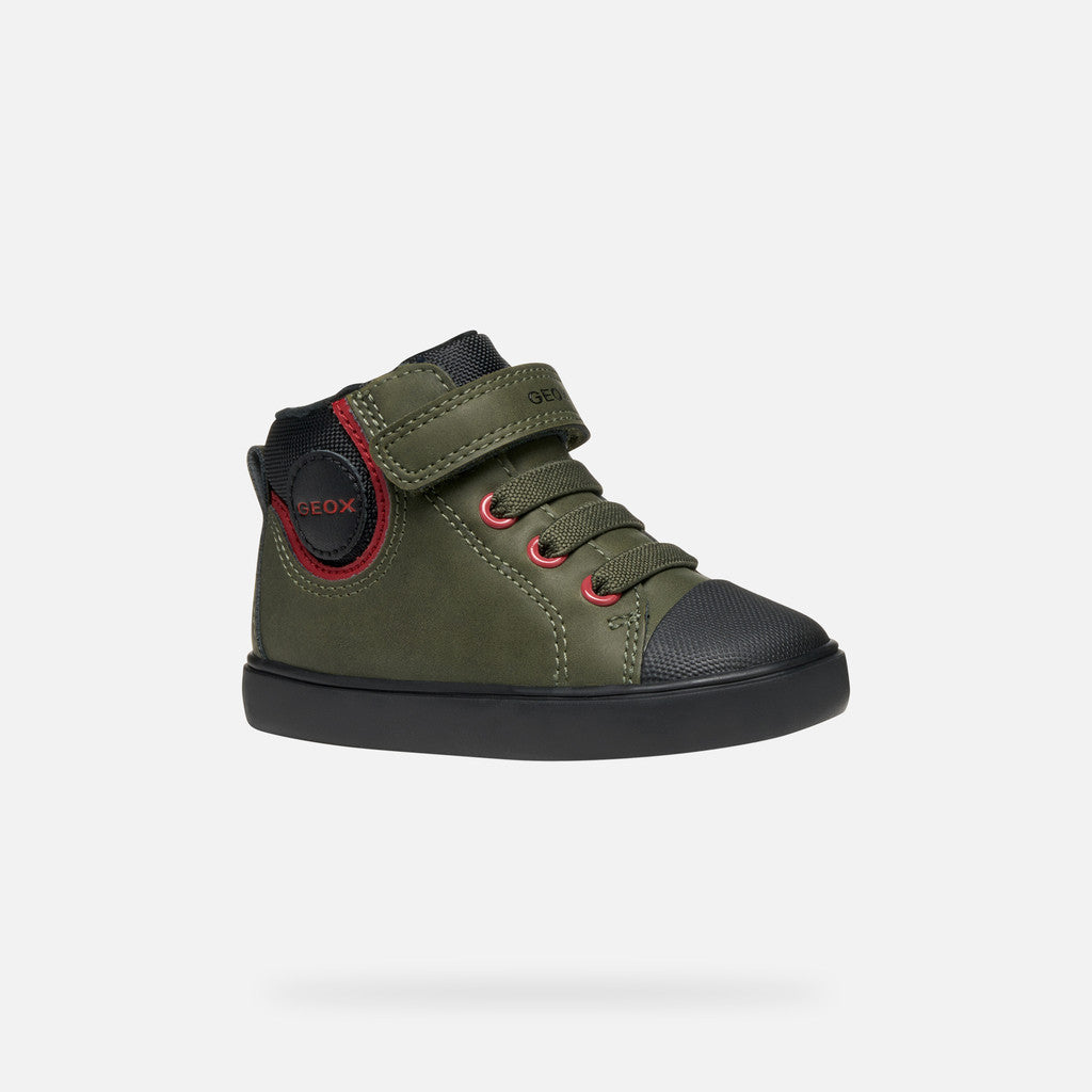 Geox Respira pantofi baieti captusiti Gisli 20-27 Dark Green/Black
