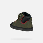 Geox Respira pantofi baieti captusiti Gisli 20-27 Dark Green/Black