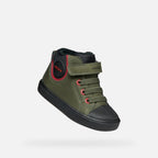 Geox Respira pantofi baieti captusiti Gisli 20-27 Dark Green/Black