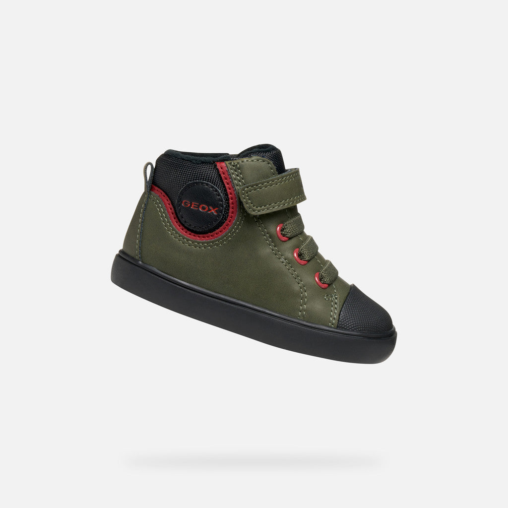 Geox Respira pantofi baieti captusiti Gisli 20-27 Dark Green/Black
