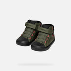 Geox Respira pantofi baieti captusiti Gisli 20-27 Dark Green/Black