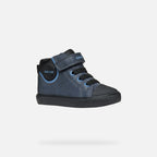 Geox Respira pantofi baieti captusiti Gisli 20-27 Navy/Light Blue