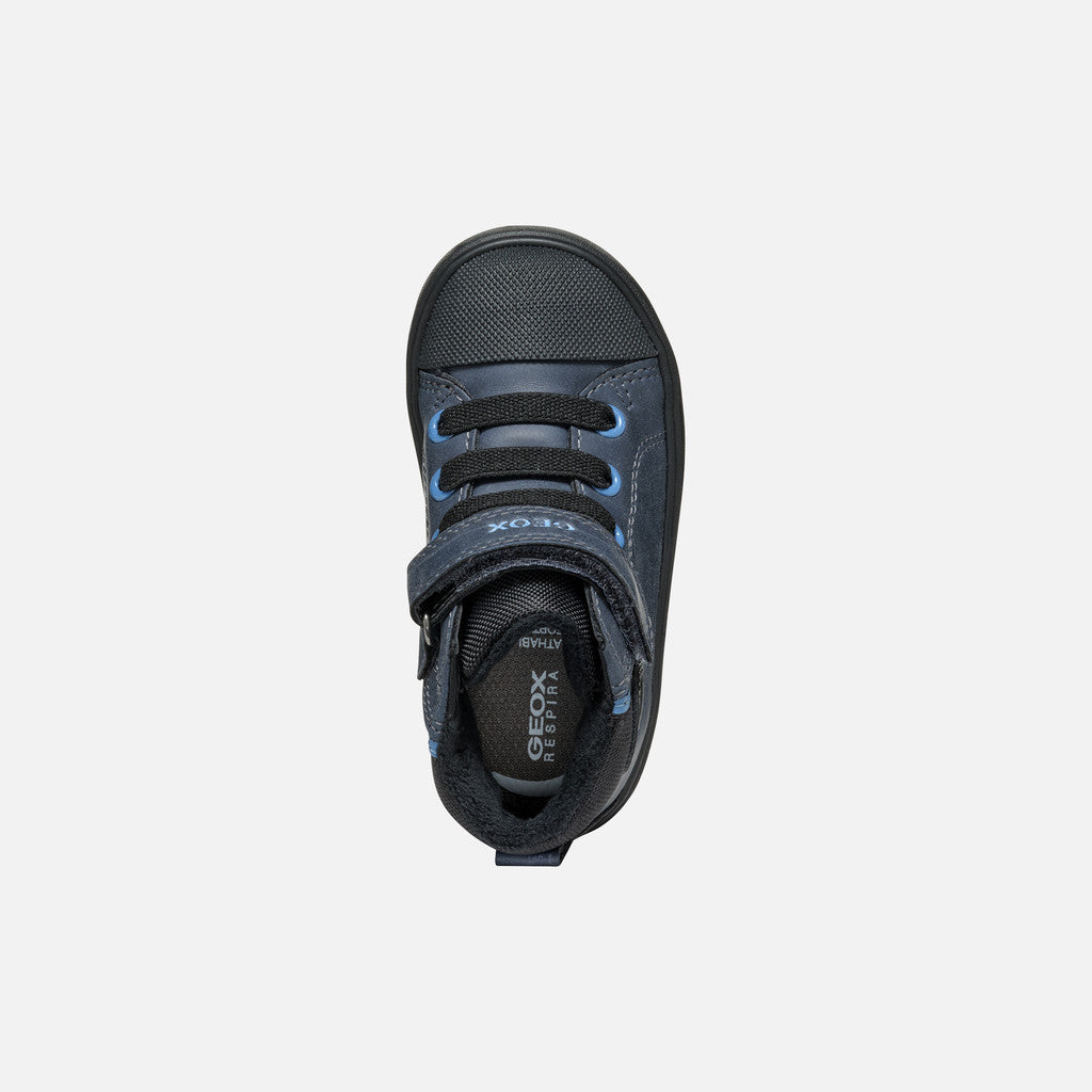 Geox Respira pantofi baieti captusiti Gisli 20-27 Navy/Light Blue