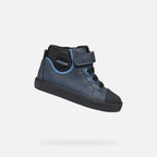 Geox Respira pantofi baieti captusiti Gisli 20-27 Navy/Light Blue
