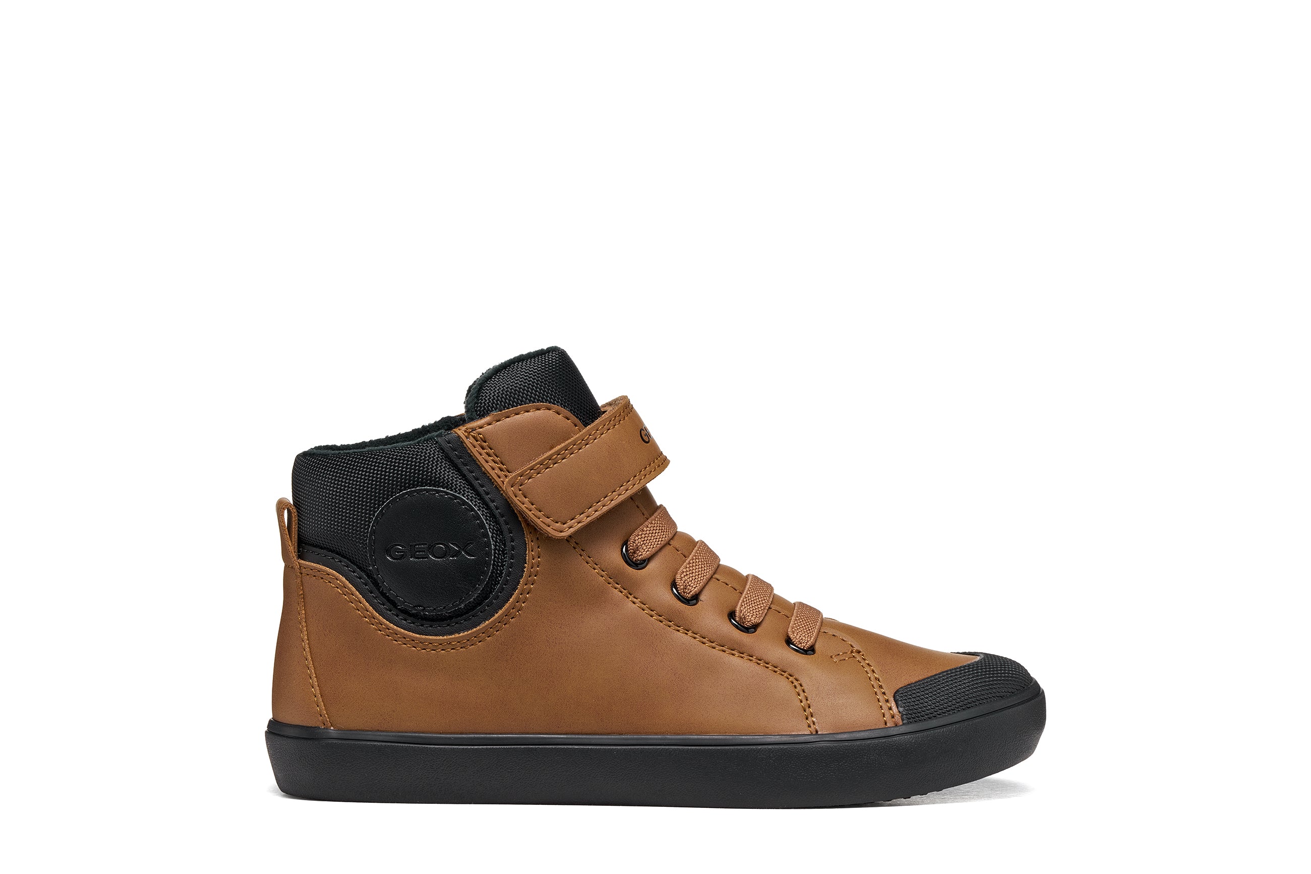 Geox Respira pantofi baieti captusiti Gisli 28-36 Brown/Black