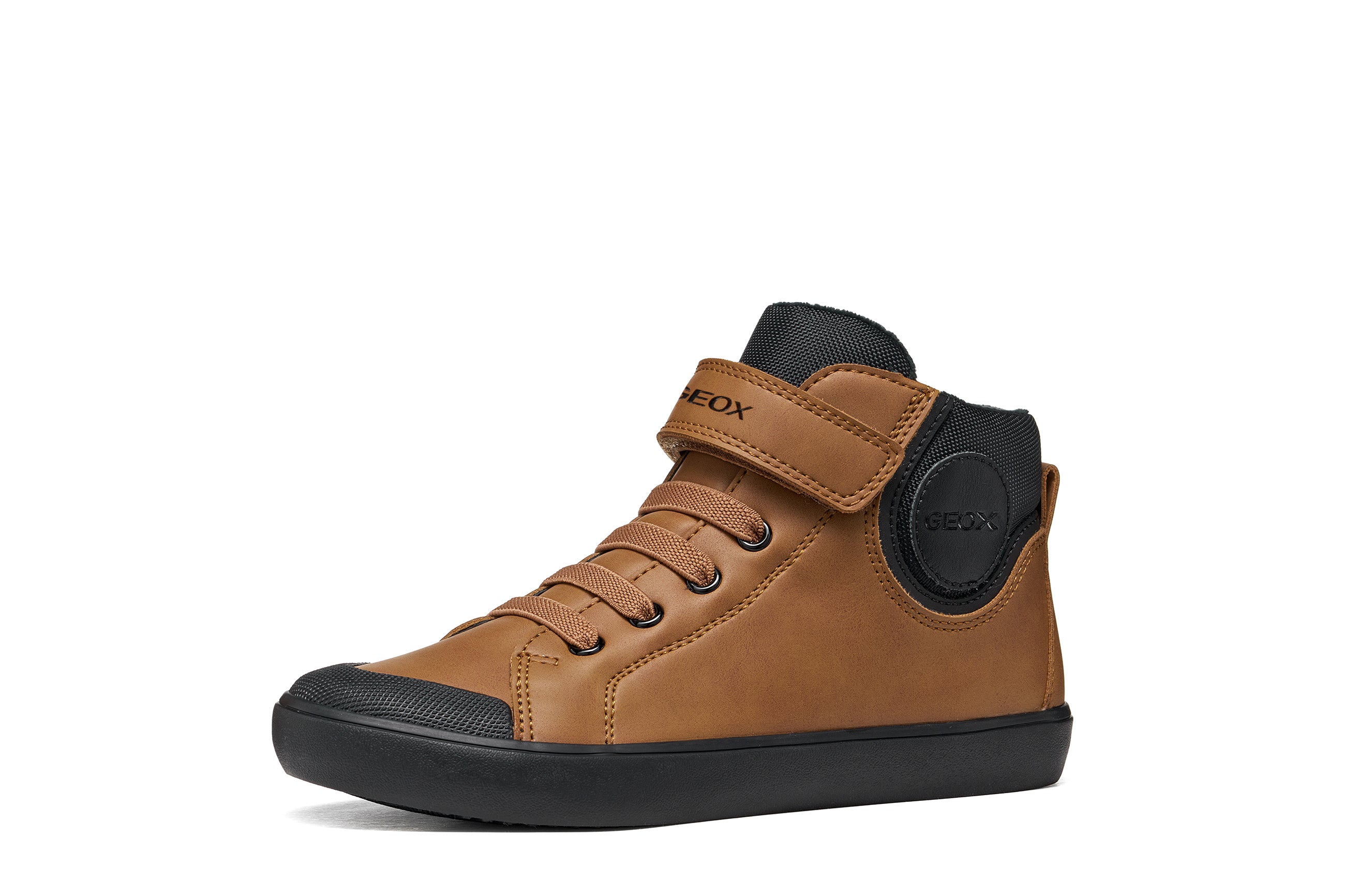 Geox Respira pantofi baieti captusiti Gisli 28-36 Brown/Black
