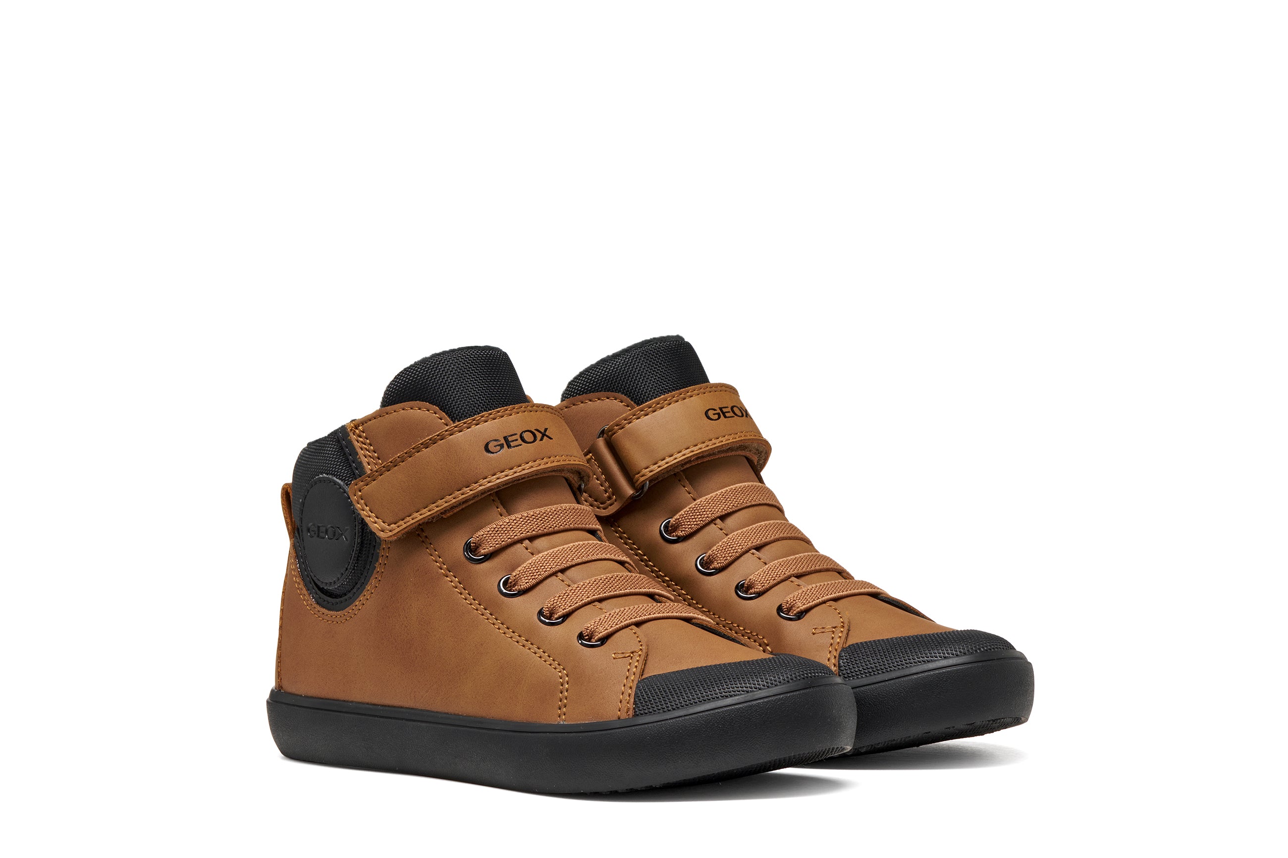 Geox Respira pantofi baieti captusiti Gisli 28-36 Brown/Black