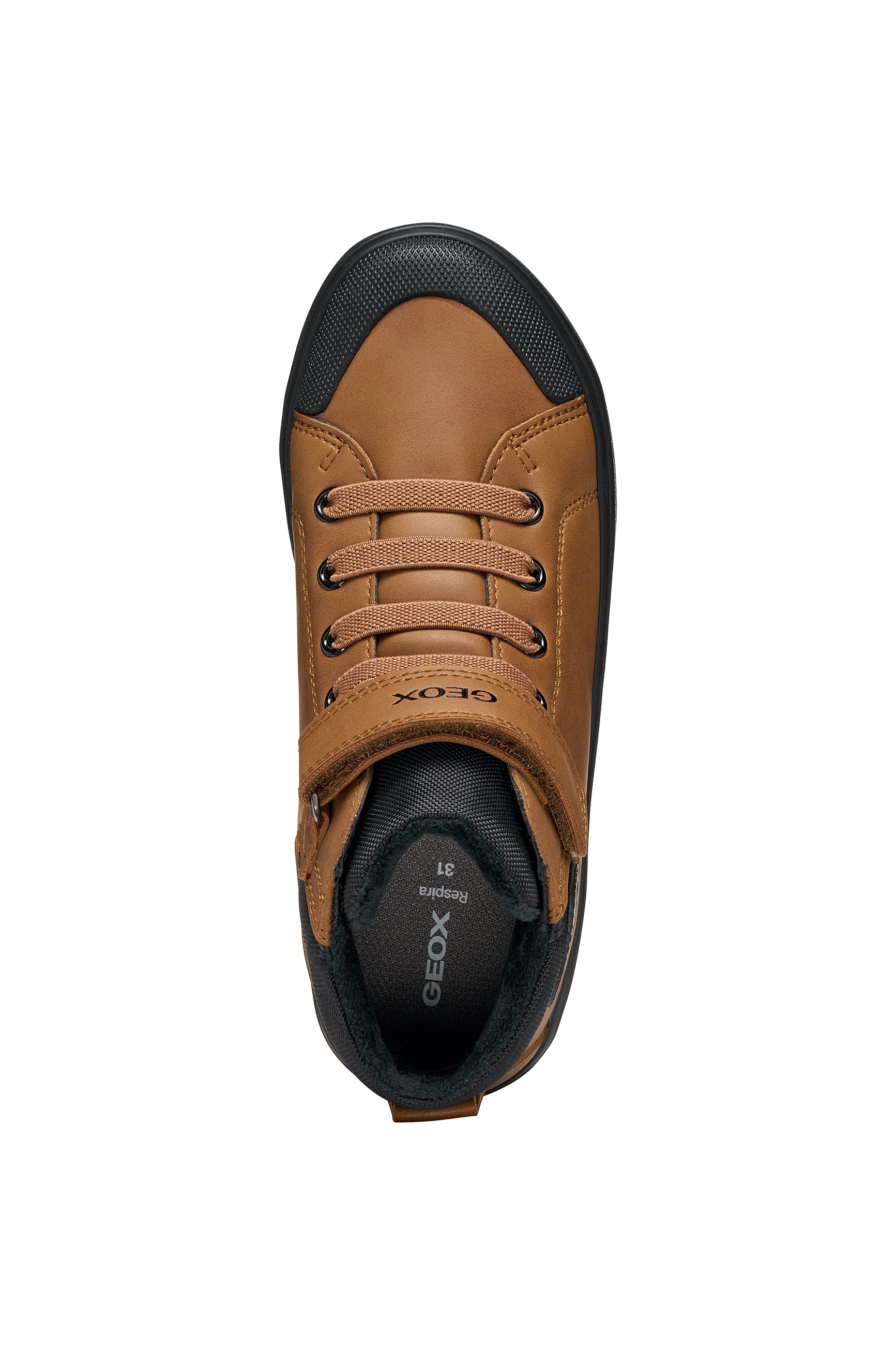 Geox Respira pantofi baieti captusiti Gisli 28-36 Brown/Black