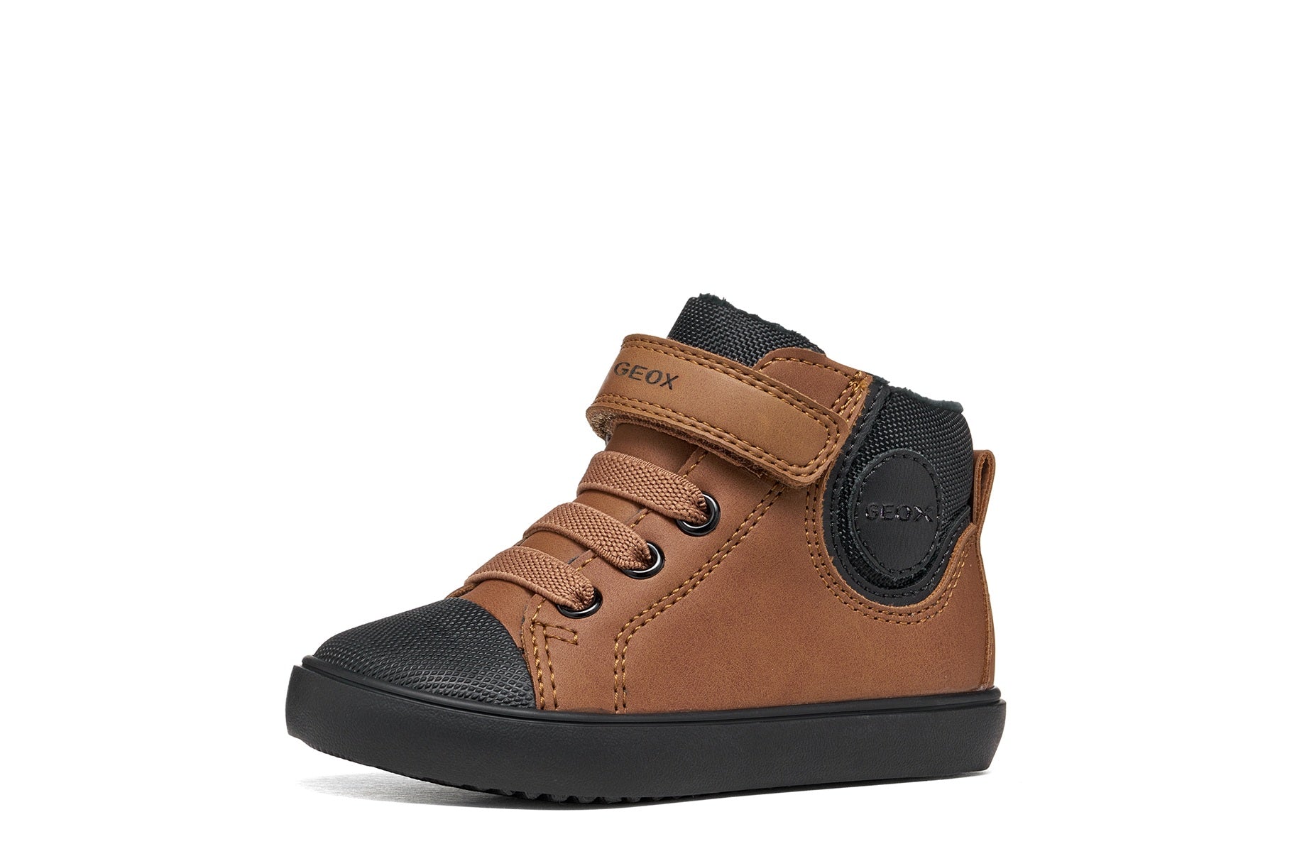 Geox Respira pantofi baieti captusiti Gisli 20-27 Brown/Black