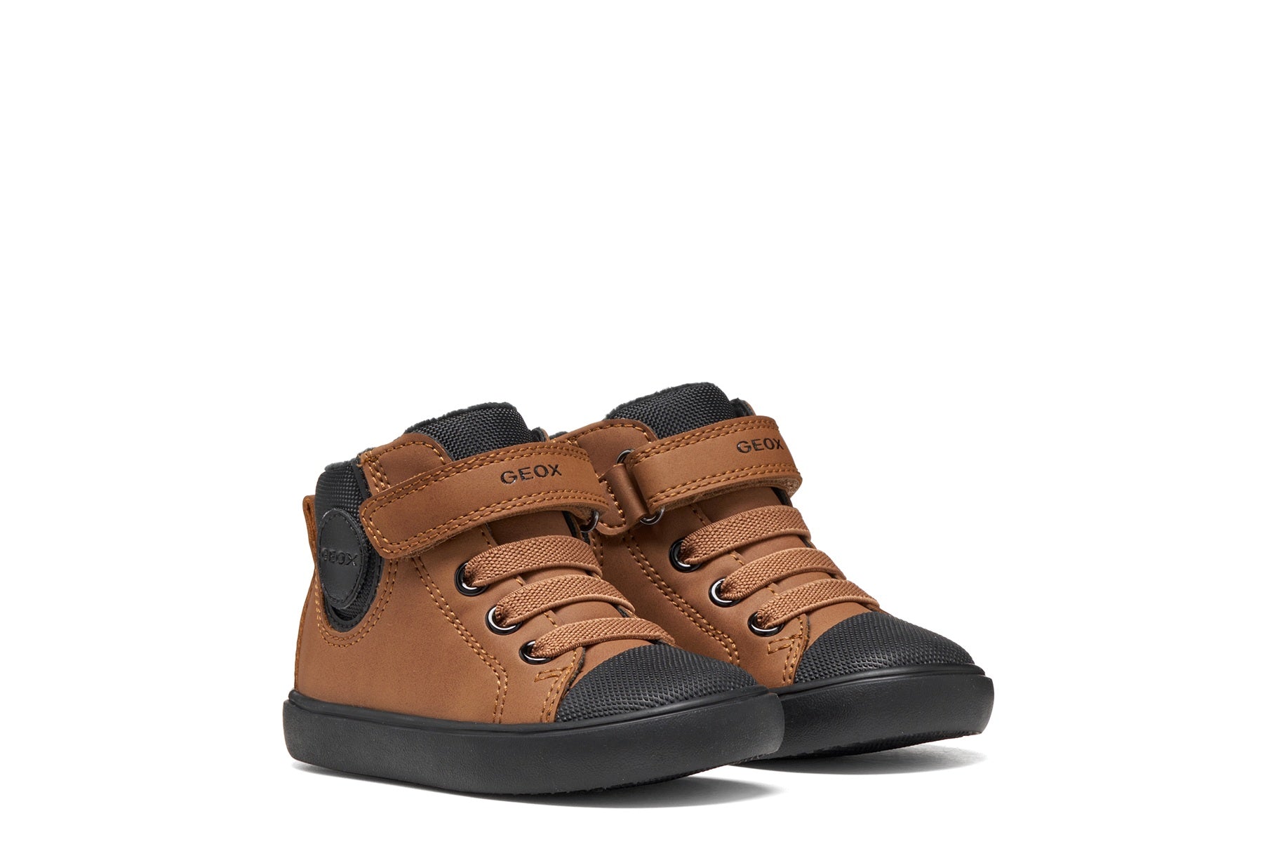Geox Respira pantofi baieti captusiti Gisli 20-27 Brown/Black