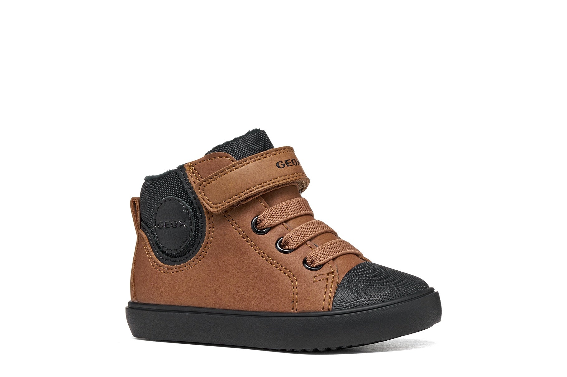 Geox Respira pantofi baieti captusiti Gisli 20-27 Brown/Black