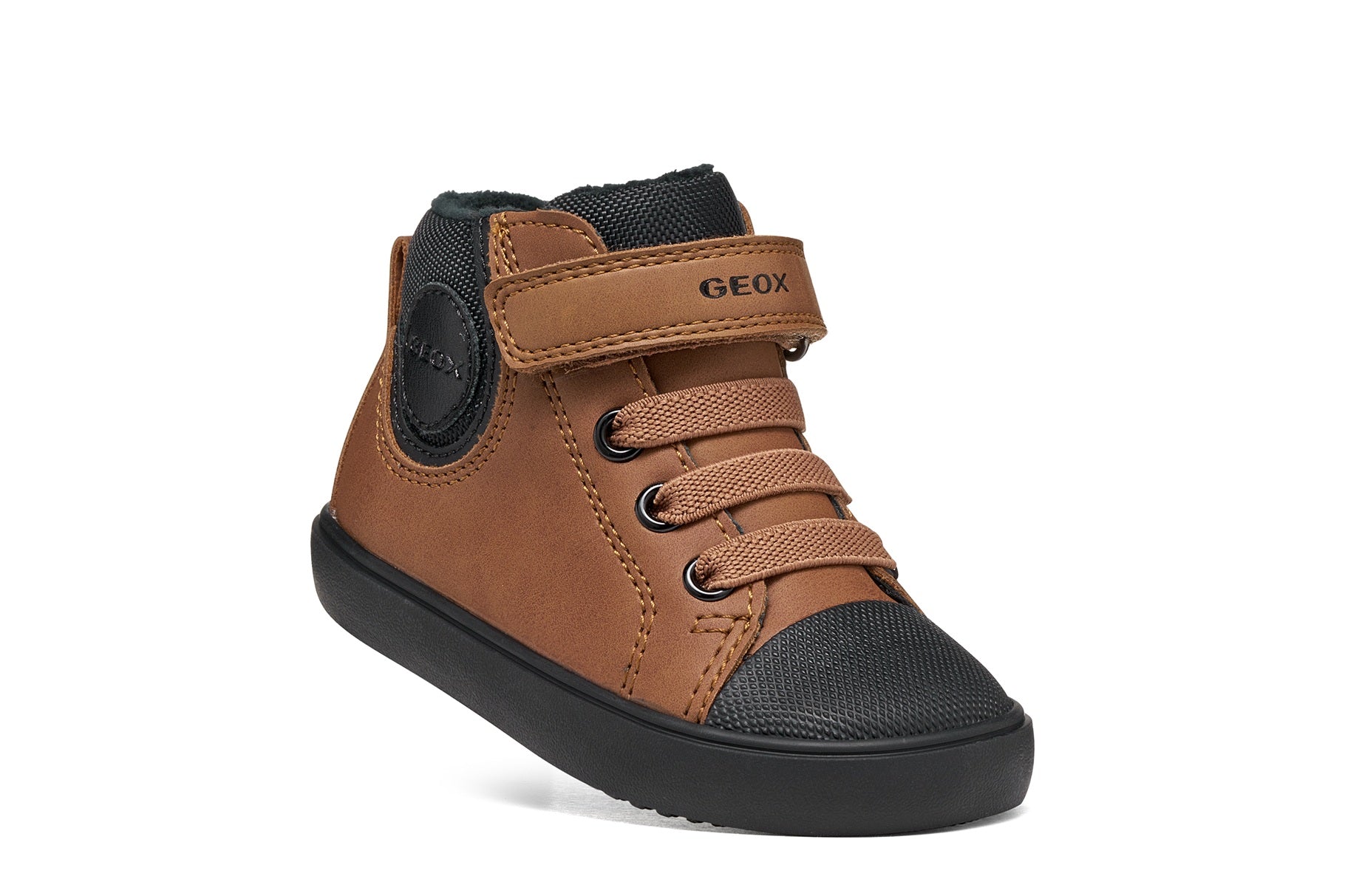 Geox Respira pantofi baieti captusiti Gisli 20-27 Brown/Black