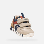 Geox Respira pantofi baieti Iupidoo 18-26 Light Taupe/Orange