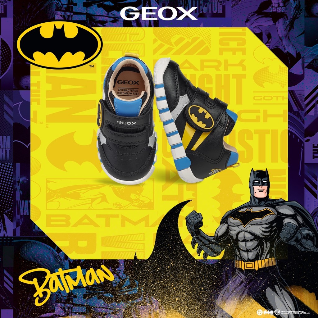 Geox pantofi baieti Iupidoo 18-26 Batman Black/Yellow