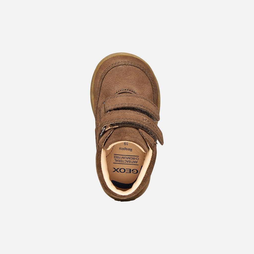 Geox Respira pantofi baieti Macchia 18-26 Dark Brown