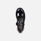 Geox Respira pantofi eleganti fete pentru scoala Casey 28-37 Black lacuit