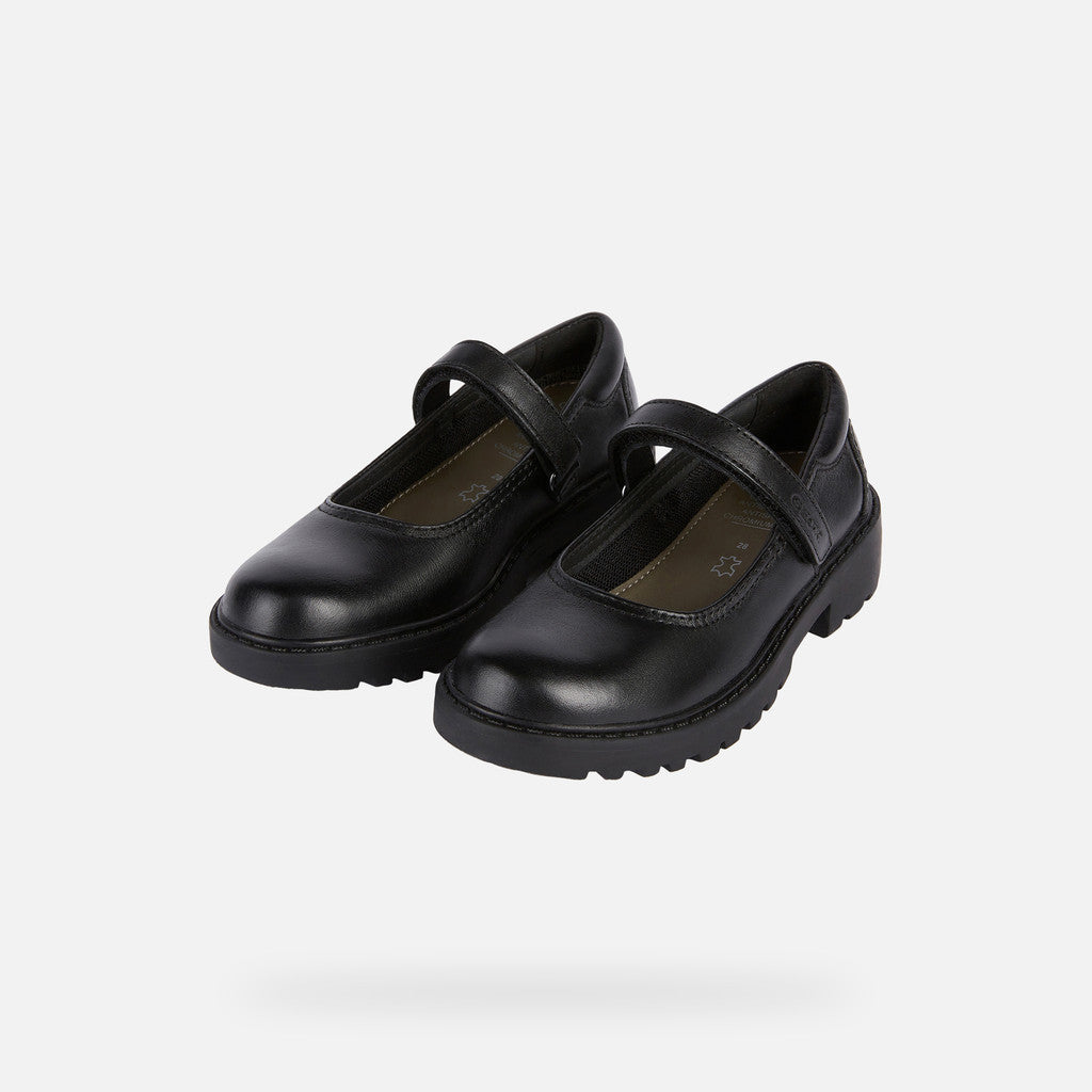 Geox Respira pantofi eleganti fete pentru scoala Casey 28-37 Black