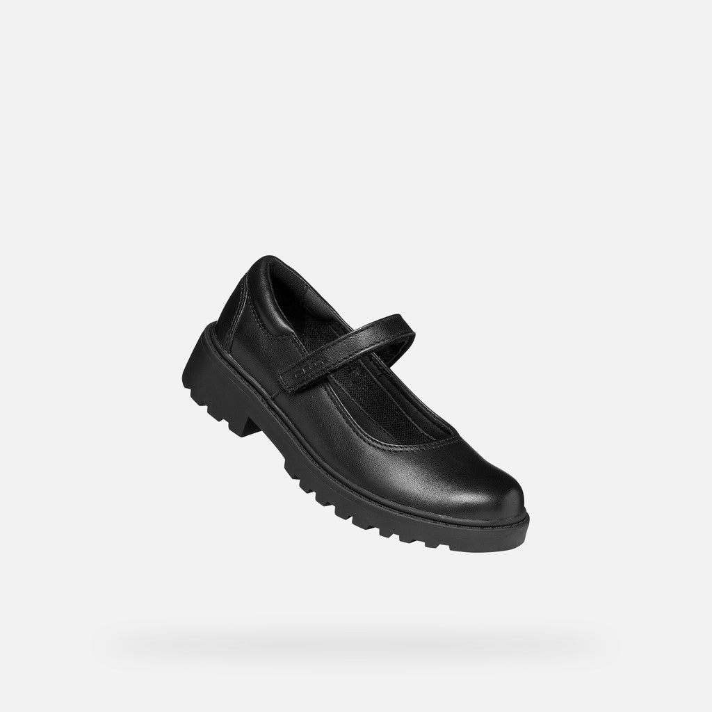Geox Respira pantofi eleganti fete pentru scoala Casey 28-37 Black