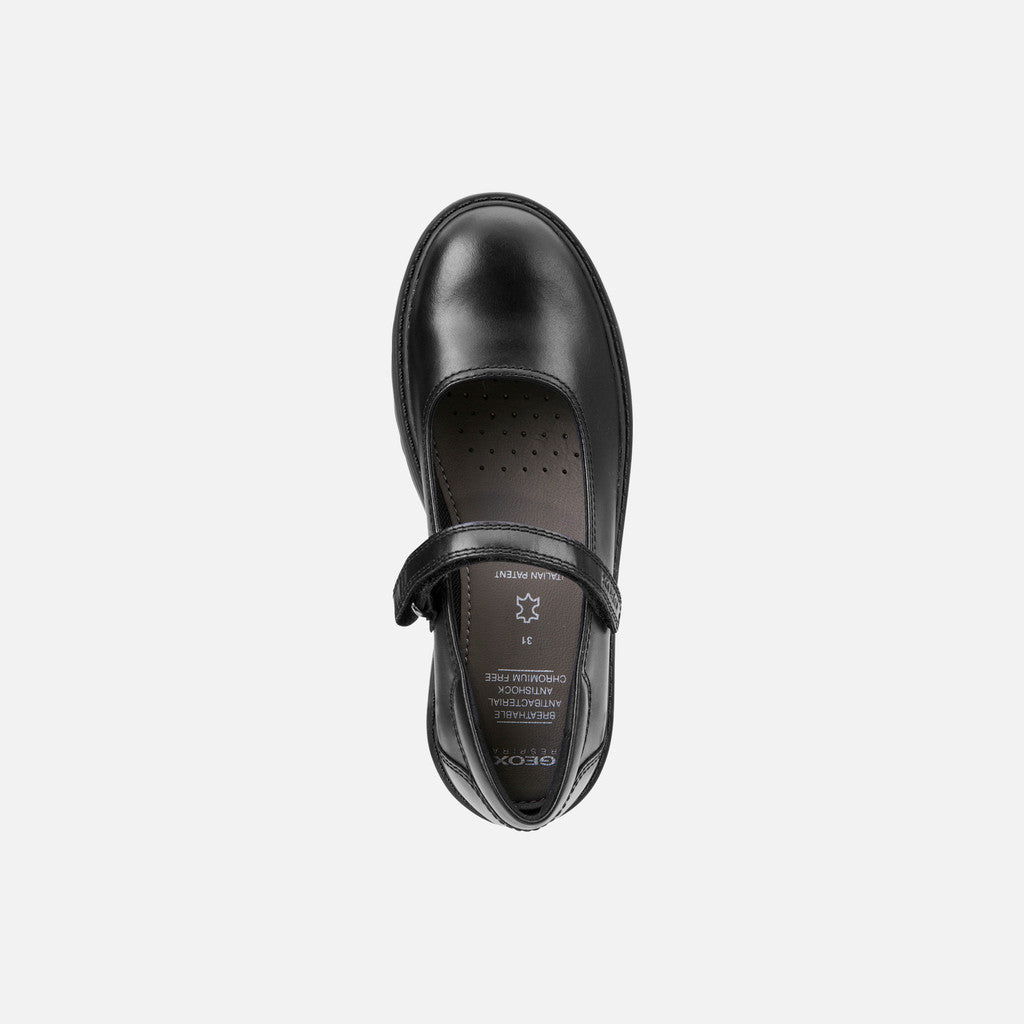 Geox Respira pantofi eleganti fete pentru scoala Casey 28-37 Black