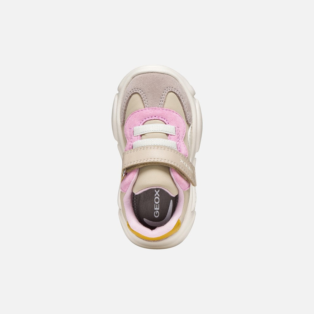 Geox Respira pantofi fete Ciufciuf 20-27 Beige/Dark Pink