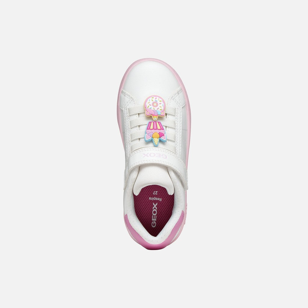 Geox Respira pantofi fete Eclyper 33-37 White/Dark Pink