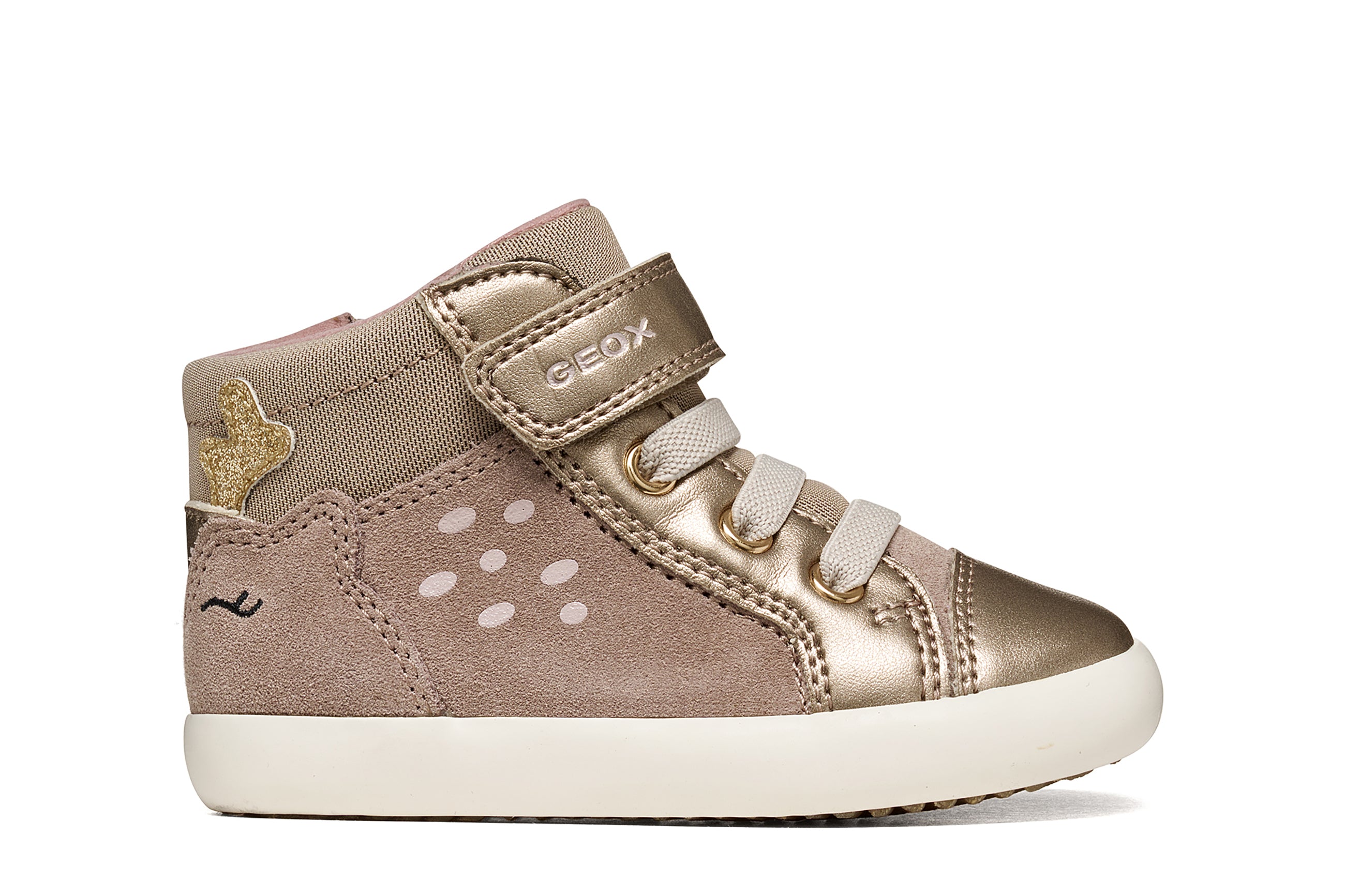 Geox Respira pantofi fete Gisli 20-27 Dark Beige caprioara