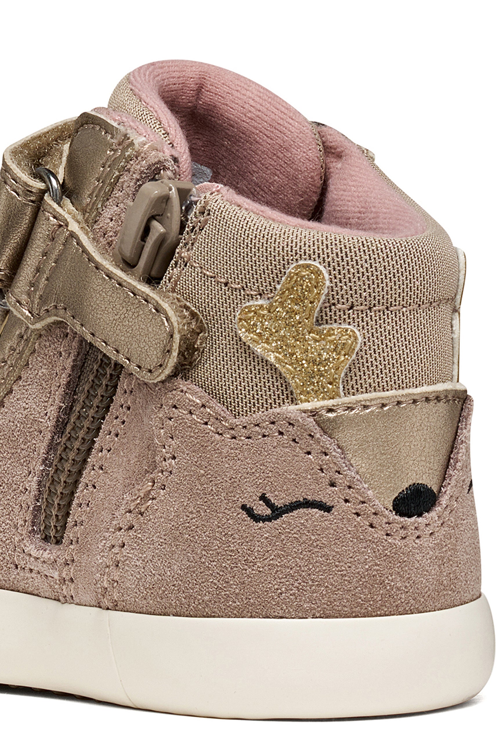 Geox Respira pantofi fete Gisli 20-27 Dark Beige caprioara