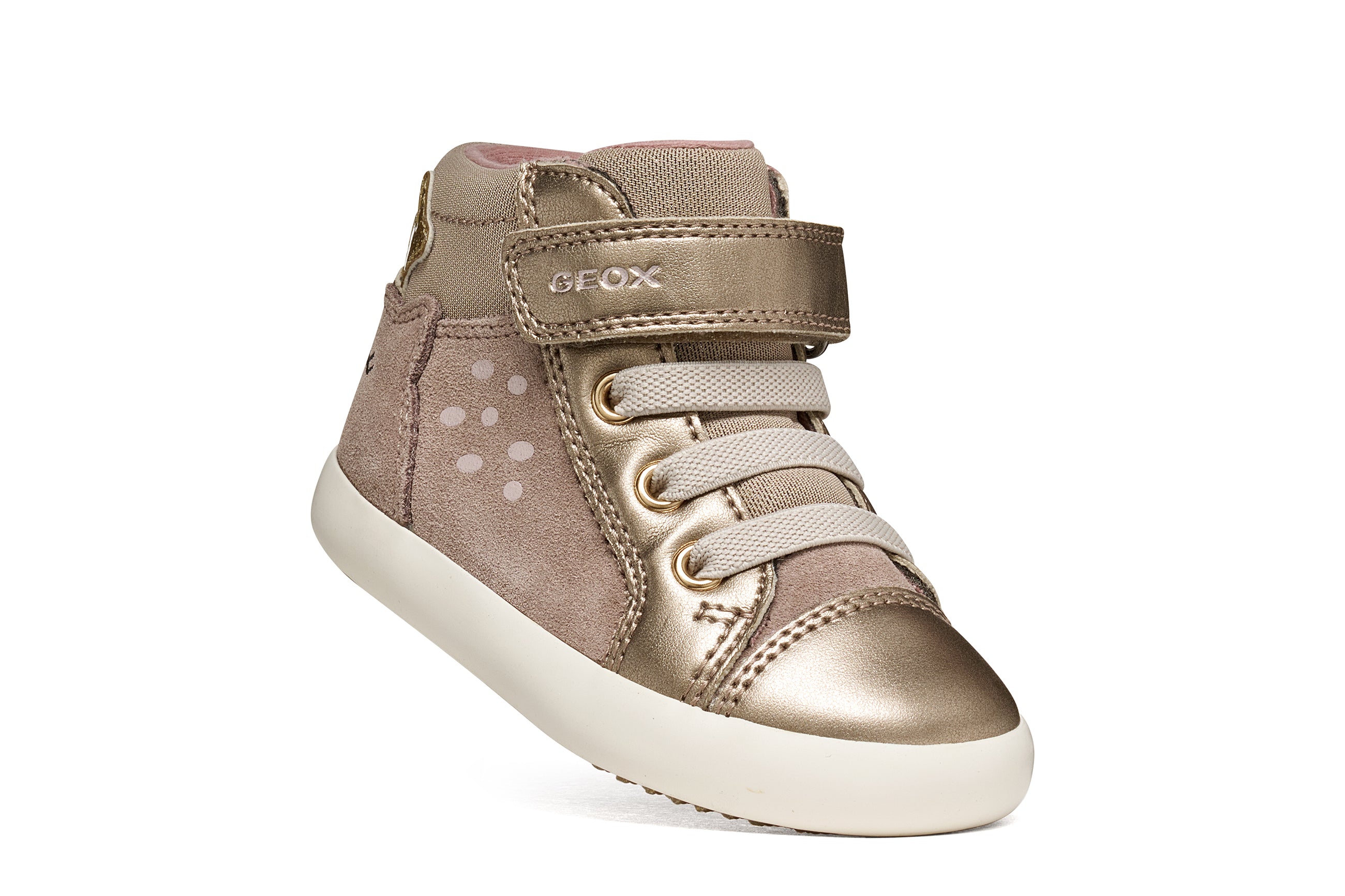 Geox Respira pantofi fete Gisli 20-27 Dark Beige caprioara