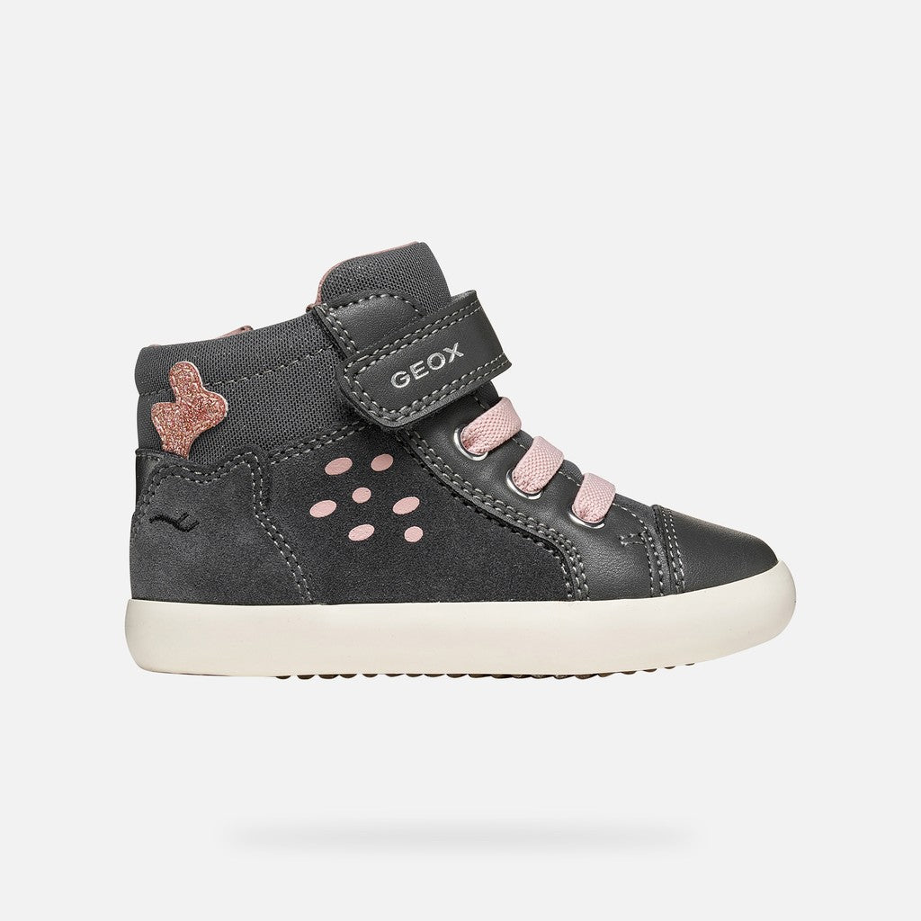 Geox Respira pantofi fete Gisli 20-27 Dark grey caprioara