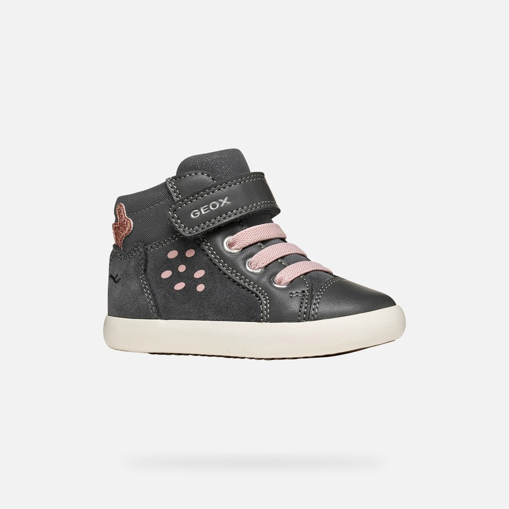 Geox Respira pantofi fete Gisli 20-27 Dark grey caprioara