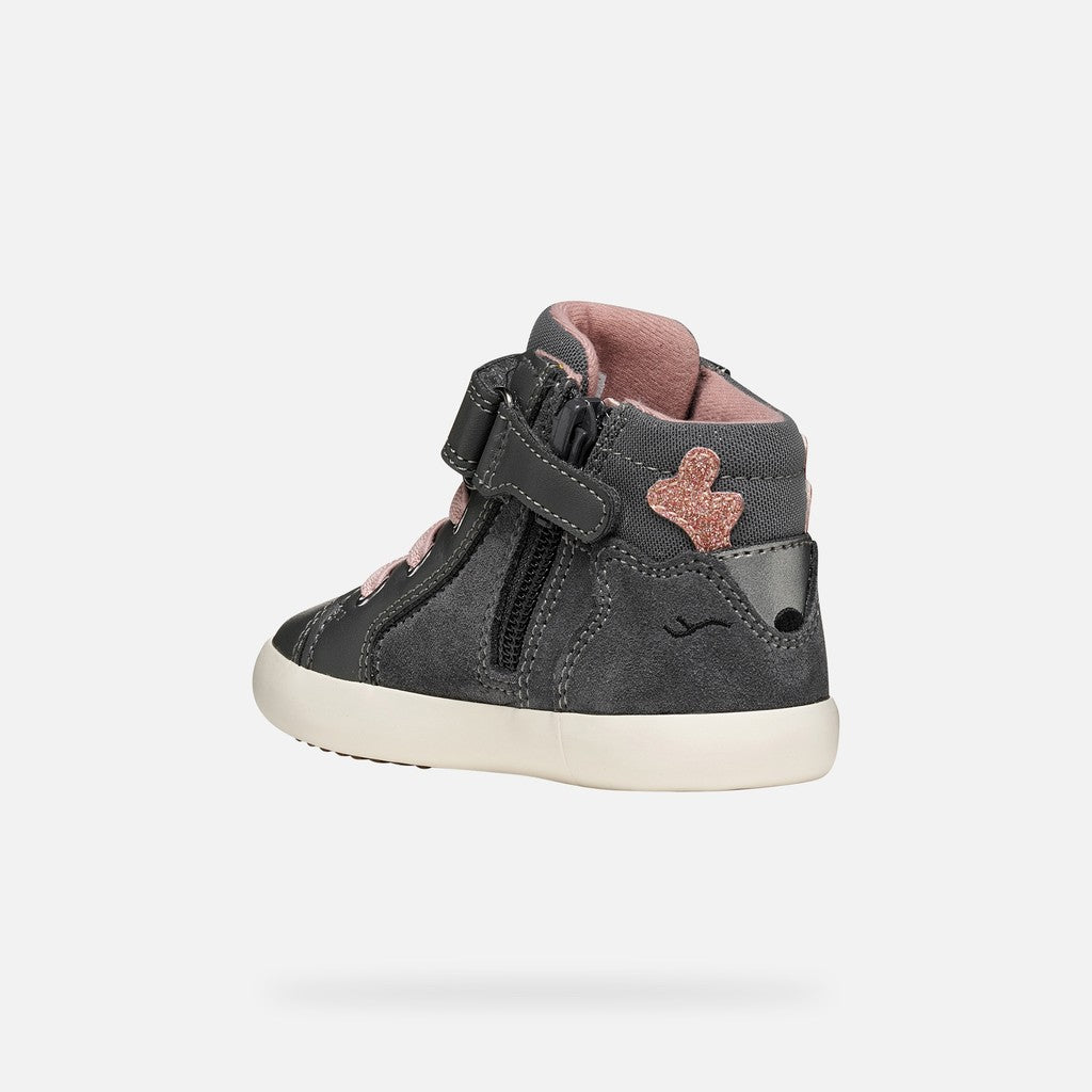 Geox Respira pantofi fete Gisli 20-27 Dark grey caprioara