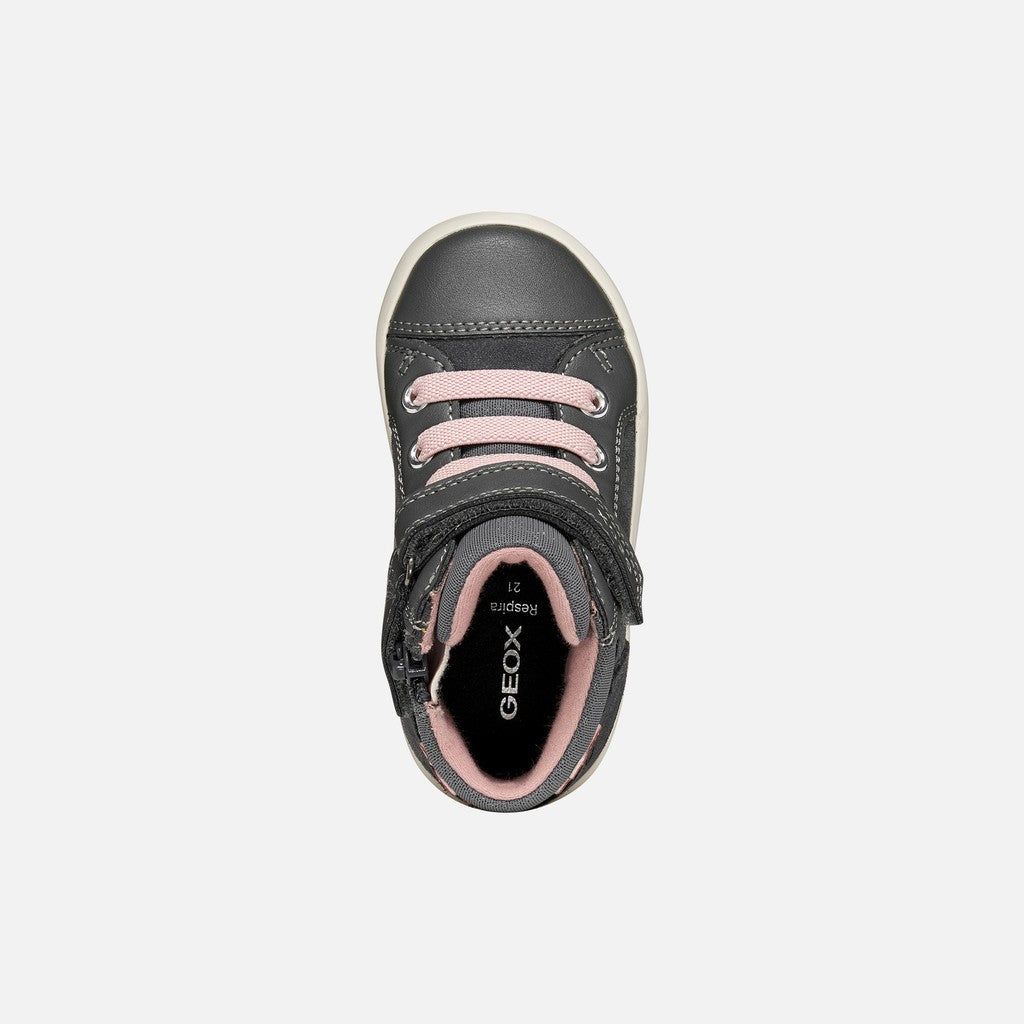 Geox Respira pantofi fete Gisli 20-27 Dark grey caprioara