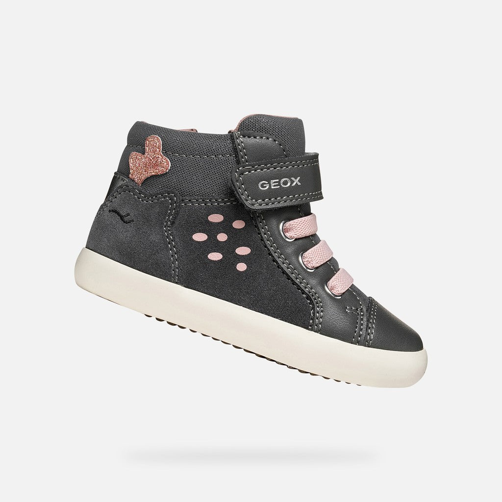 Geox Respira pantofi fete Gisli 20-27 Dark grey caprioara
