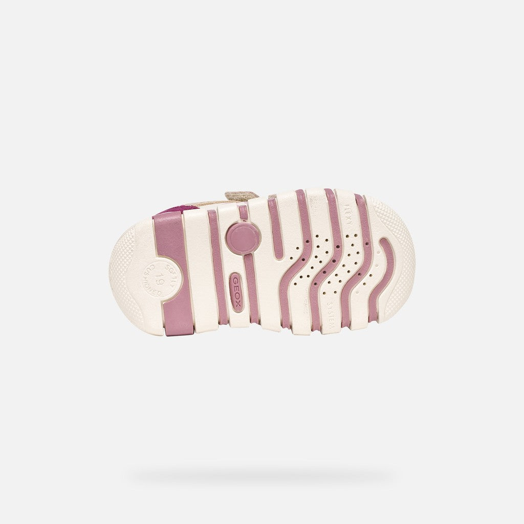Geox Respira pantofi fete Iupidoo 18-26 Beige/Dark Pink