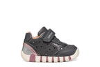 Geox Respira pantofi fete Iupidoo 18-26 Dark Grey/Silver
