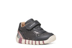 Geox Respira pantofi fete Iupidoo 18-26 Dark Grey/Silver