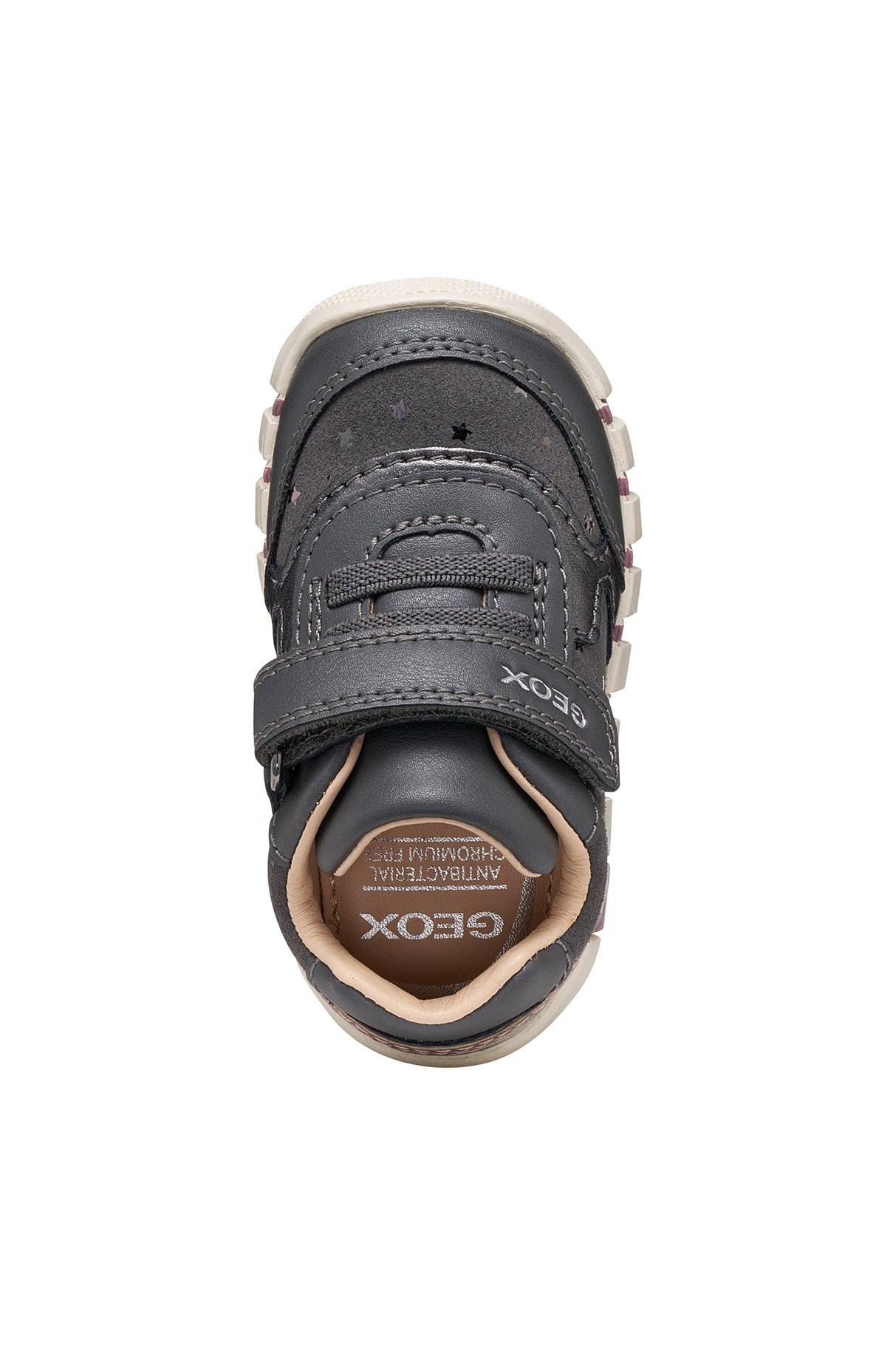Geox Respira pantofi fete Iupidoo 18-26 Dark Grey/Silver