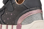 Geox Respira pantofi fete Iupidoo 18-26 Dark Grey/Silver