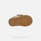 Geox Respira pantofi fete Macchia 18-26 Dark Beige cu stelute