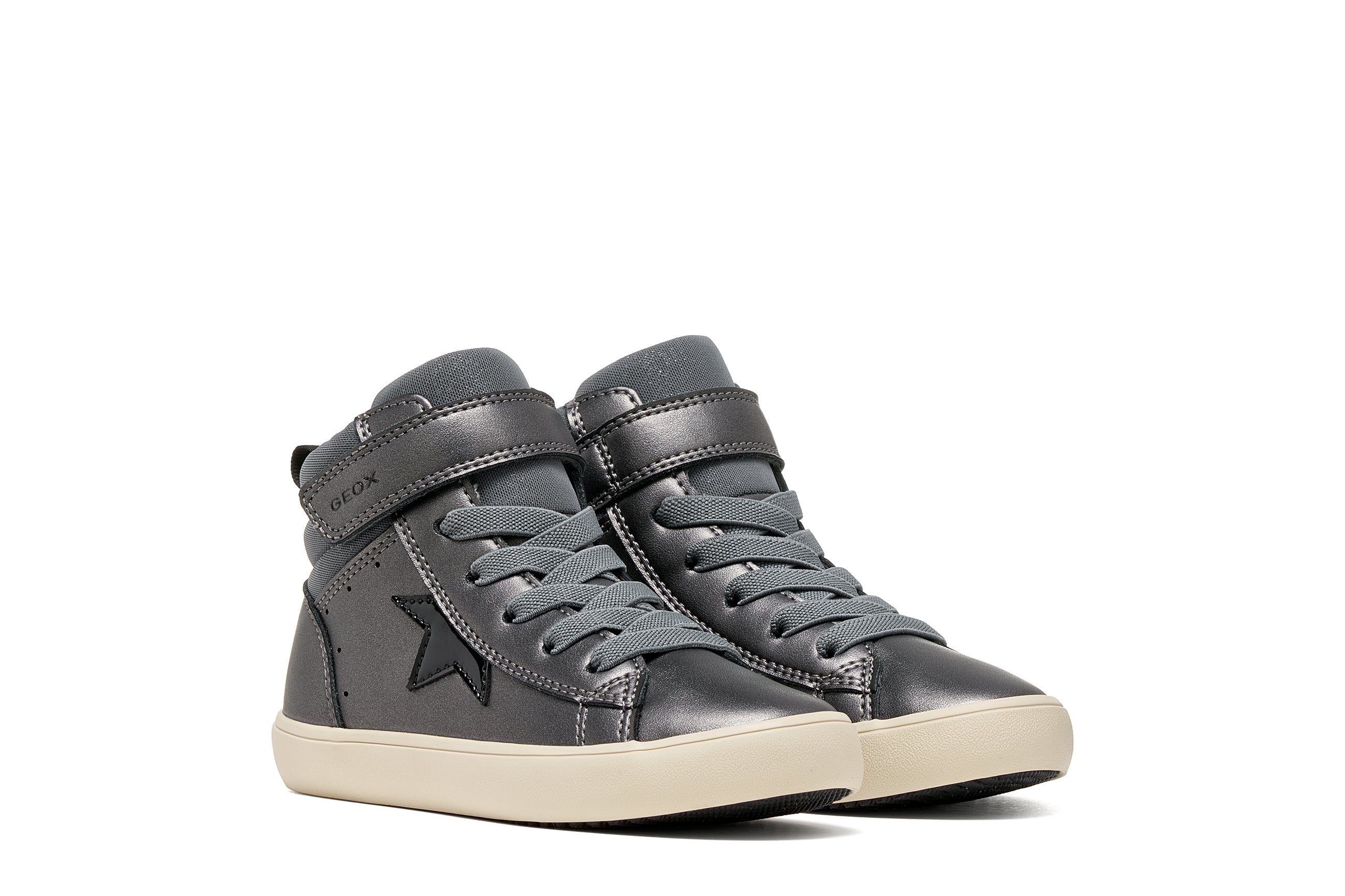Geox Respira pantofi fete Gisli 28-36 Dark Grey/Black