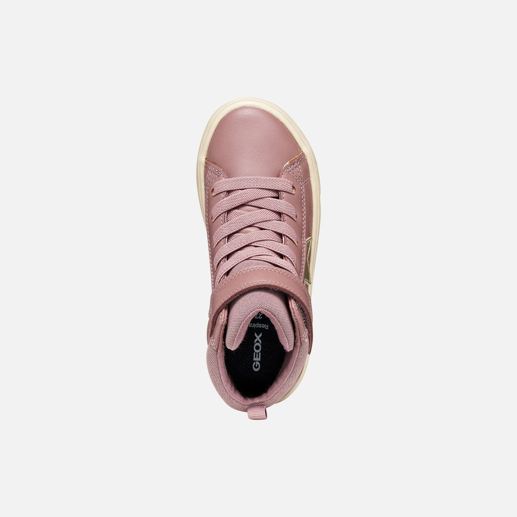 Geox Respira pantofi fete Gisli 28-36 Dark Rose/Platinum
