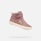 Geox Respira pantofi fete Gisli 28-36 Dark Rose/Platinum