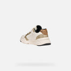 Geox Respira pantofi fete sport Loftus 24-39 Light ivory/Platinum