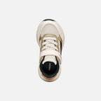 Geox Respira pantofi fete sport Loftus 24-39 Light ivory/Platinum