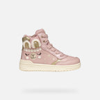Geox Respira pantofi fete sport sneakers Washiba 28-33 Lama Old Rose/Platinum
